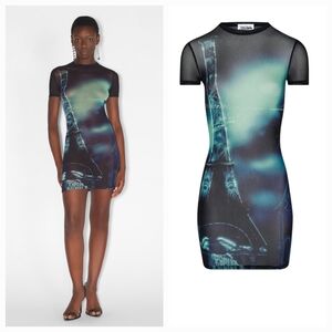 JEAN PAUL GAULTIER  'The Pigalle' Minidress in Blue XXS NWT